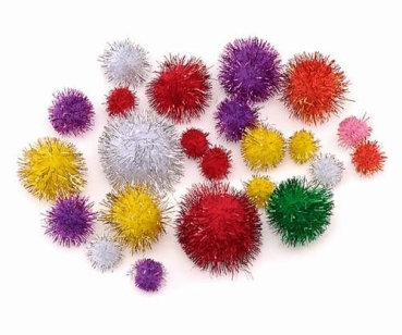 Glitterpompons Pom Pons