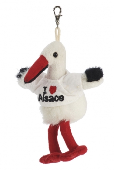 Storch aus Plüsch mit T-Shirt 11cm