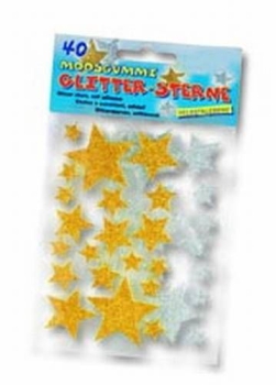 Moosgummi - Glitter-Sticker