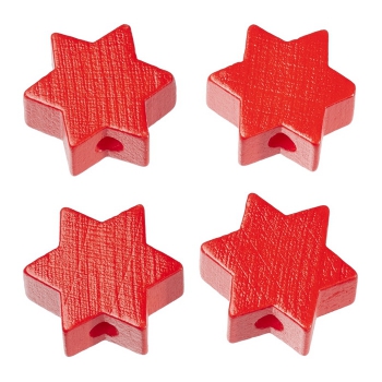 Schnulli-Stern 19,5x19,5x8mm rot