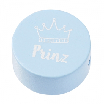 Schnulli-Scheibe Prinz 20x10mm hellblau