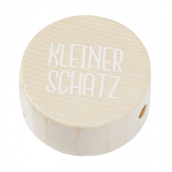 Schnulli-Scheibe Kleiner Schatz 20x10mm natur