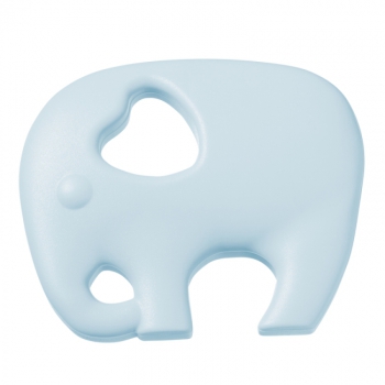 Schnulli-Silikon Elefant 8cm hellblau