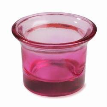 Teelichtglas 6,5x4,5cm rosè