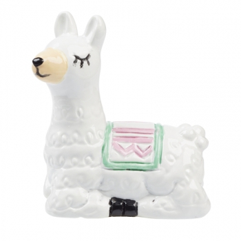 Lama liegend 4,5 cm weiss