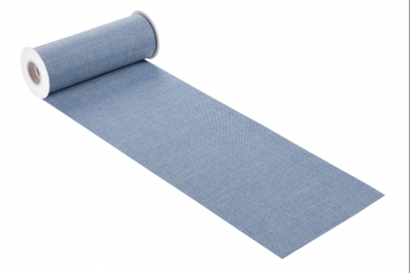 Dekostoff 20cm x 10m blau-meliert