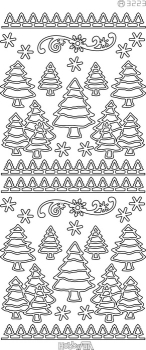 Konturensticker "Tannenbaum" gold