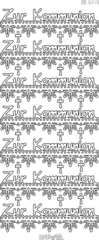 Konturensticker "Zur Kommunion" gold