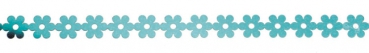 Deco-Band mit Blumen blau 4m x 0,6mm