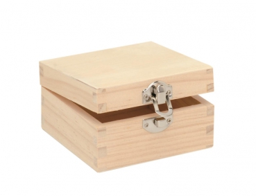 Holzbox quadratisch 10x10x5,5cm