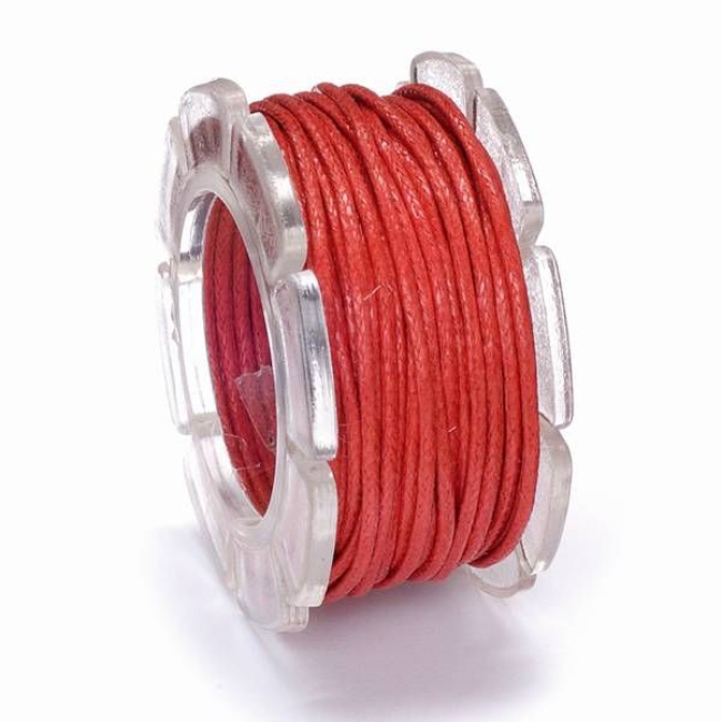 Wachskordel 1mm Ø 5m rot