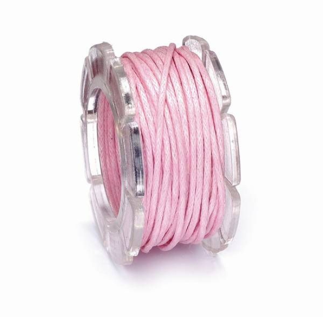 Wachskordel 1mm Ø 5m rosa