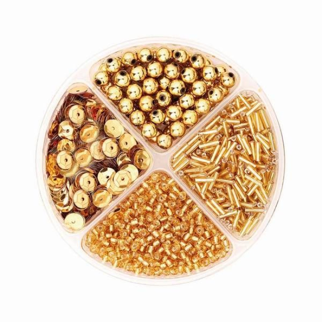 Perlen-Set gold 30g