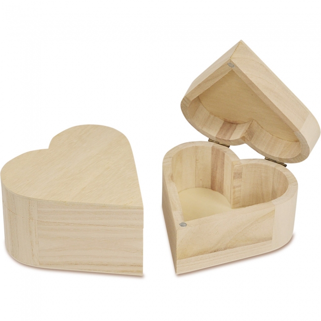 Holzdose Herz  6x11x10,5cm