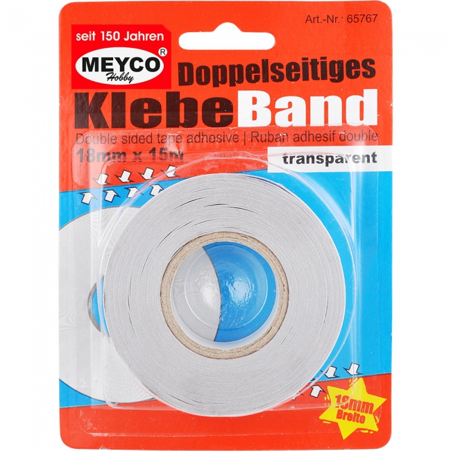 Doppelseitiges Klebeband 18mm x 15m