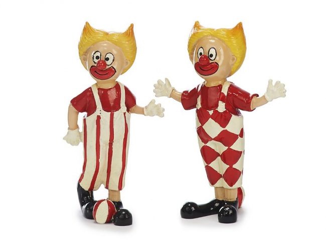 Clown mit rot-weißer Hose 5x5x12cm