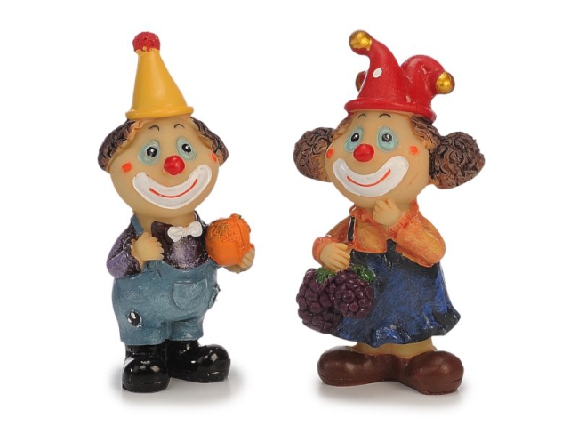 Clown mit Früchten 4x3x10cm