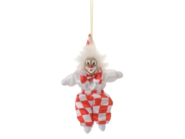 Clown rot-weiß 17cm