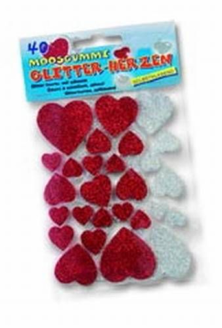 Moosgummi - Glitter-Sticker