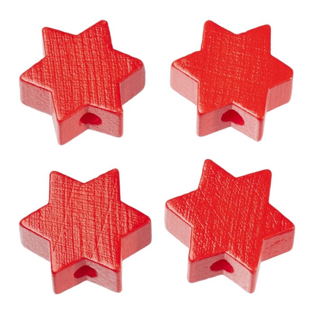 Schnulli-Stern 19,5x19,5x8mm rot