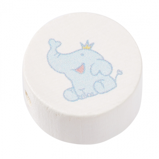 Schnulli-Scheibe Elefant 20x10mm hellblau