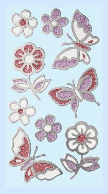 Metall-Design-Stickers Schmetterling I