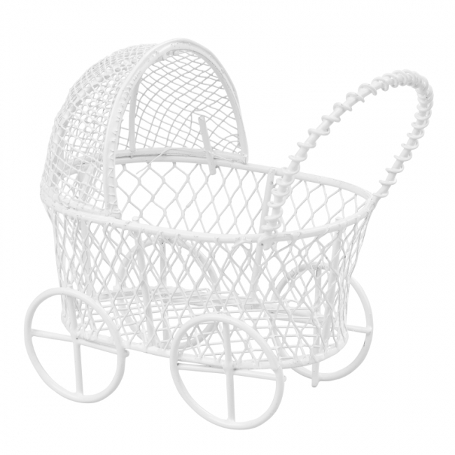 Kinderwagen 7cm weiss