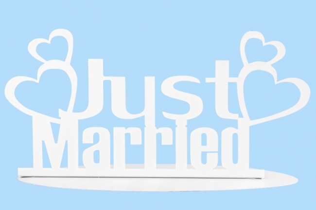 Just married 20x10cm weiss