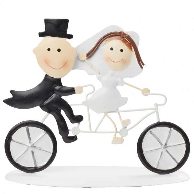 Hochzeitspaar Fahrrad 12,5x10cm