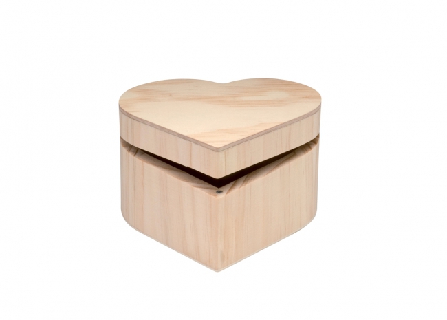 Herz-Box Holz 12,5x12x7,5cm